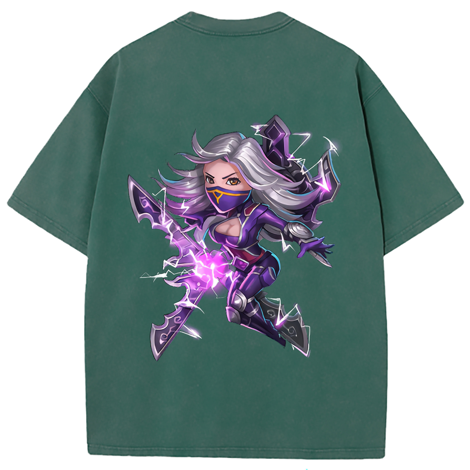 （画像用） リーグ・オブ・レジェンド League of Legends LOL 綿100% ヴィンテージ風 半袖Tシャツ（背面プリント）